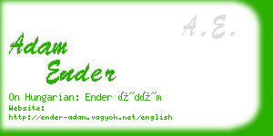 adam ender business card